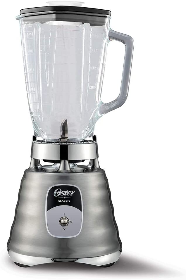 Licuadora clásica Oster cromada 2 velocidades vaso de vidrio BLST4127013