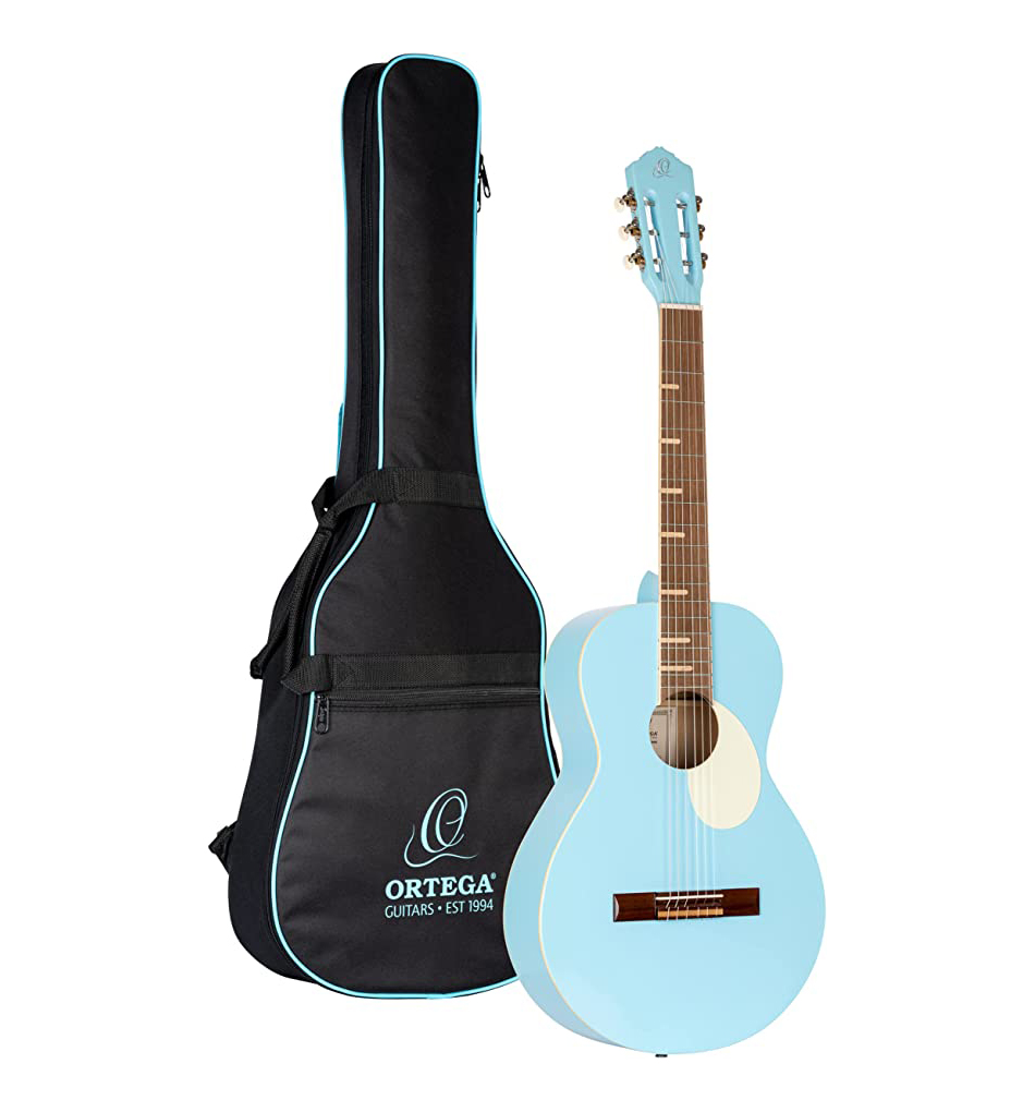 Guitarra Acústica Gaucho Ortega Azul Con Funda
