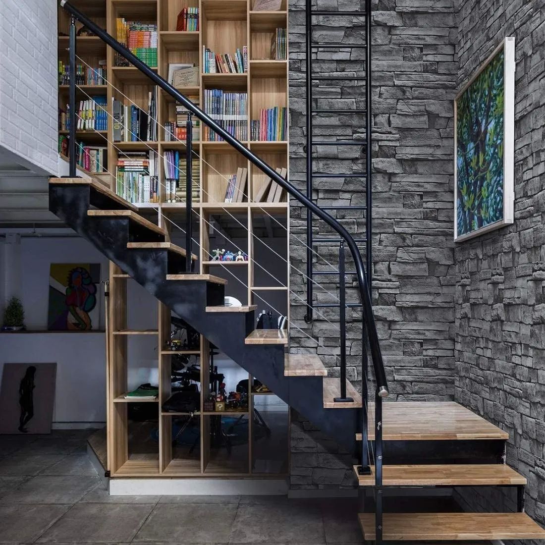 Papel Tapiz Adherible 10m X 45cm Piedra Laja Cantera Tp05