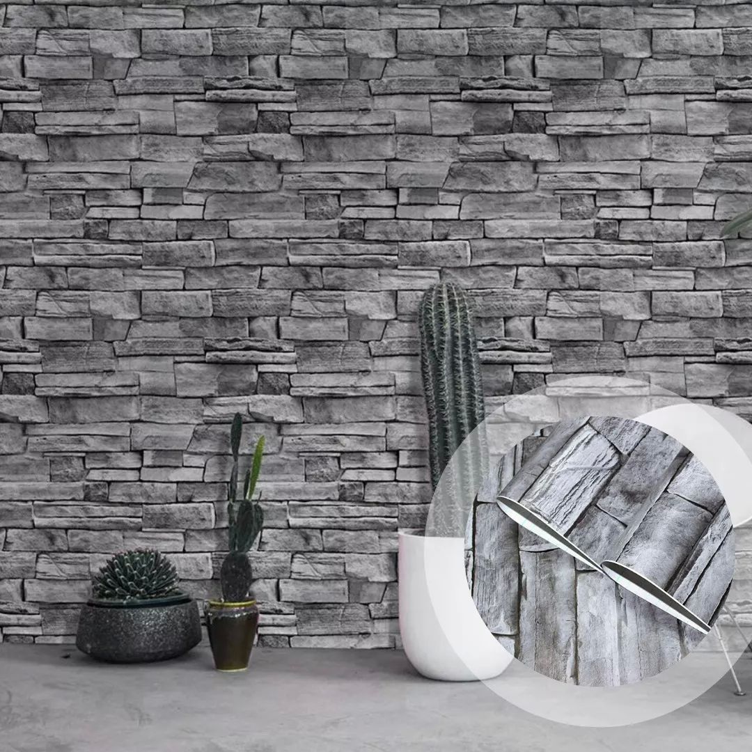 Papel Tapiz Adherible 10m X 45cm Piedra Laja Cantera Tp05