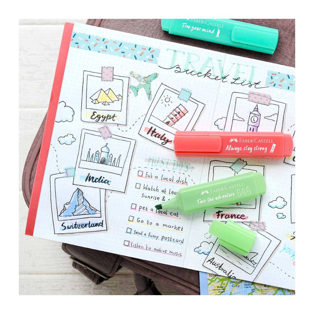 Marca Textos Faber Castell Textliner Metálico y Pastel 16 Piezas