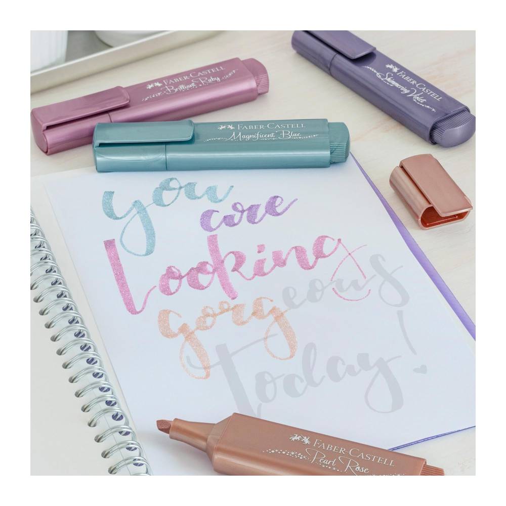 Marca Textos Faber Castell Textliner Metálico y Pastel 16 Piezas