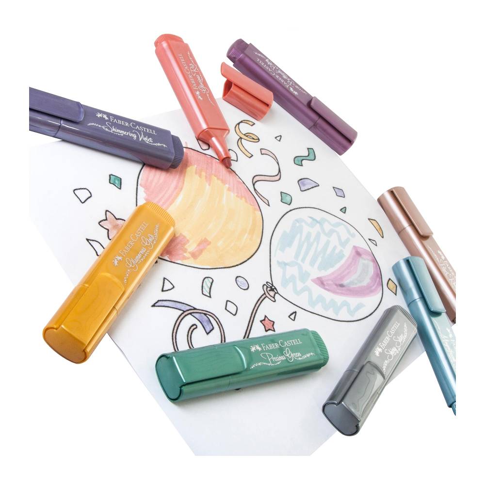 Marca Textos Faber Castell Textliner Metálico y Pastel 16 Piezas