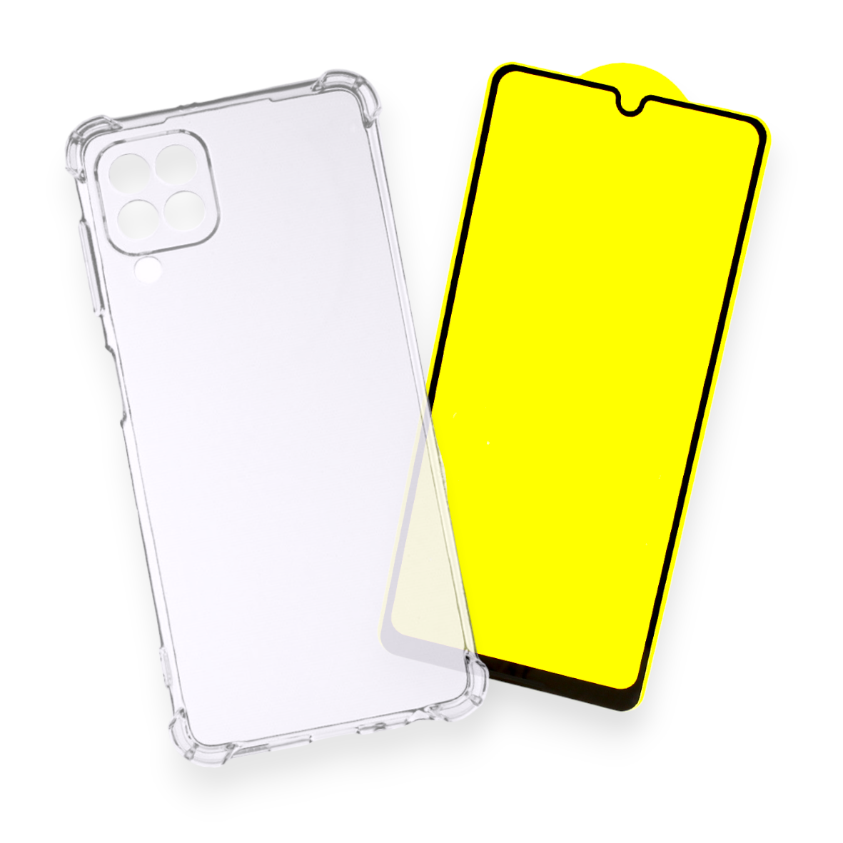 KIT Funda + Mica 9D para Samsung GALAXY A22 4G | ( A225 ) Diseño Antishock Transparente