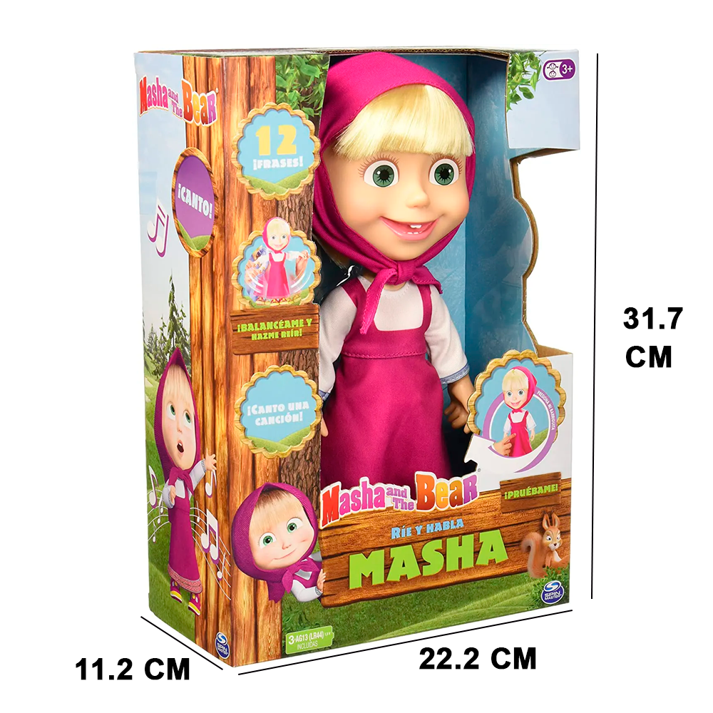 Muñeca Masha Spin Master 6059577 Interactiva 12 Frases