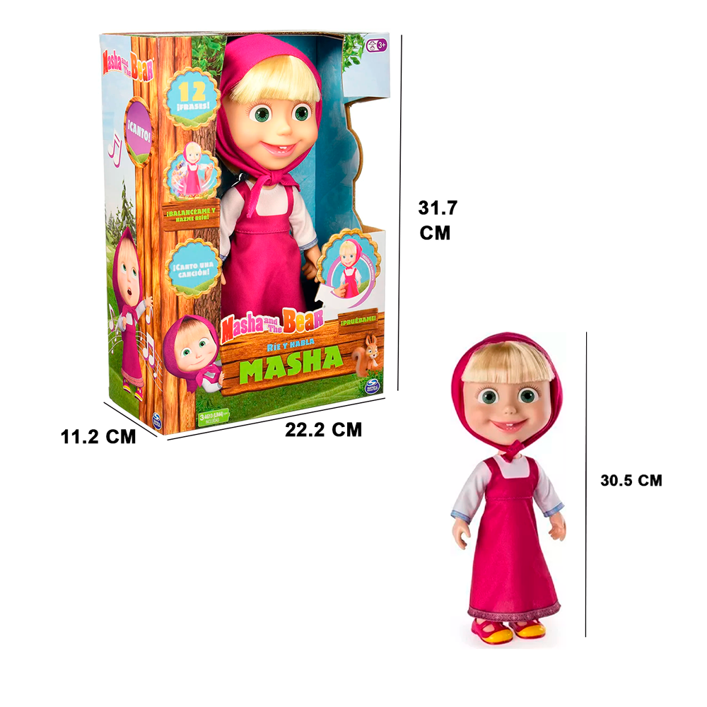 Muñeca Masha Spin Master 6059577 Interactiva 12 Frases