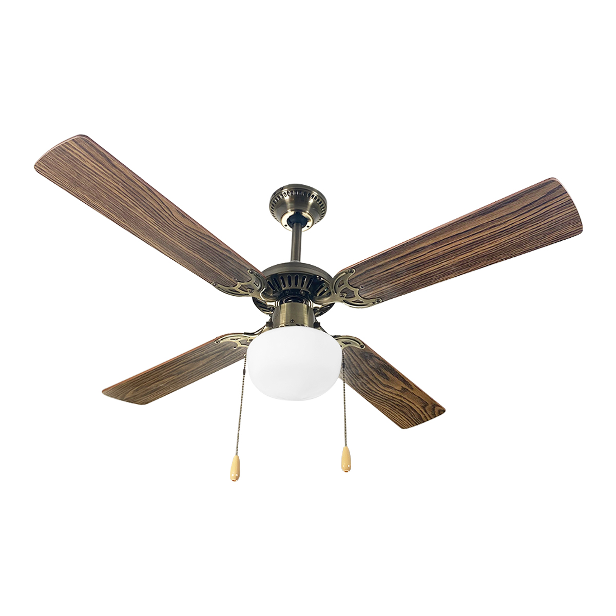 Ventilador de techo 42 pulgadas de diámetro 4 aspas madera Nogal Café Beckon