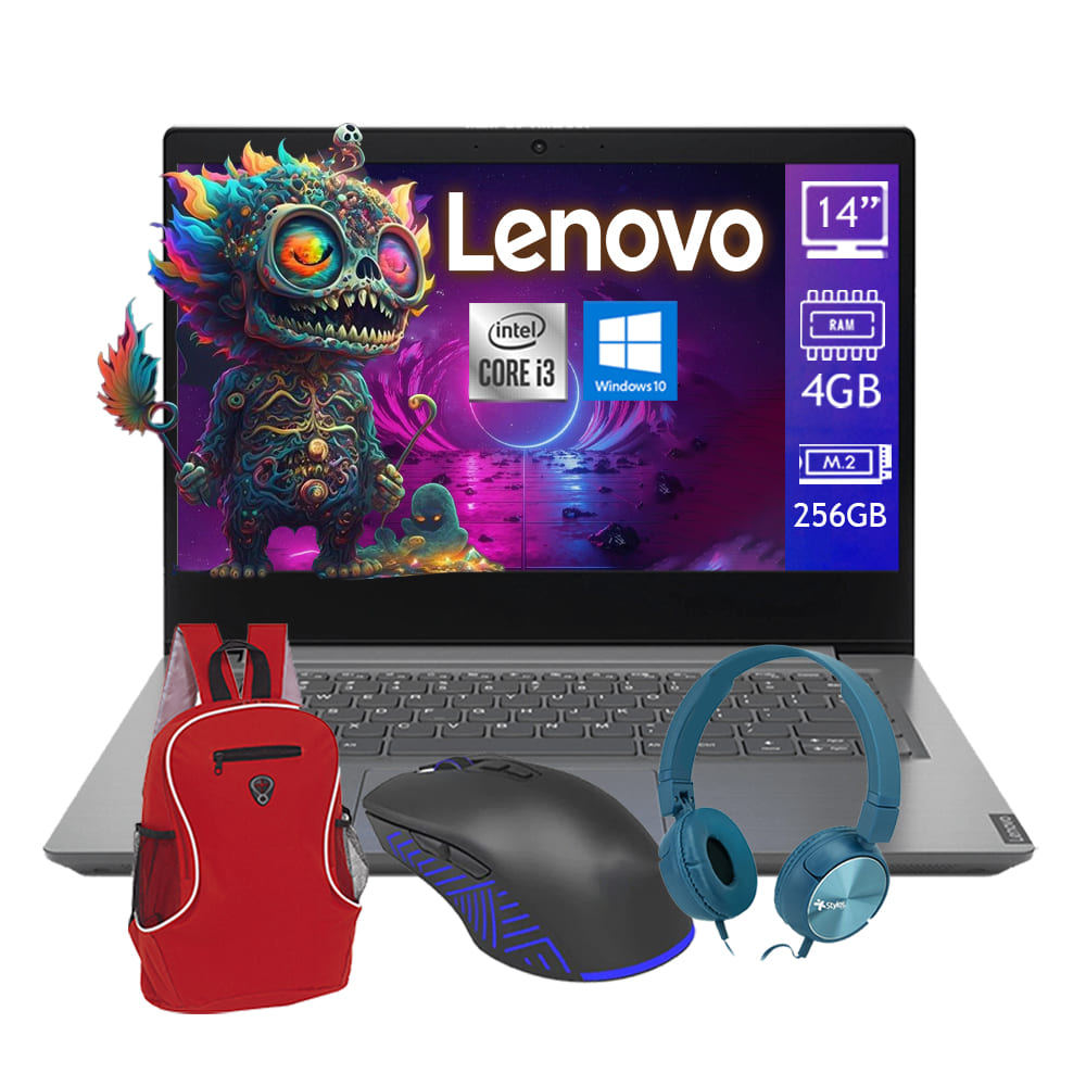 Laptop Intel Core i3 Lenovo 512 GB + Gratis Mochila Lenovo