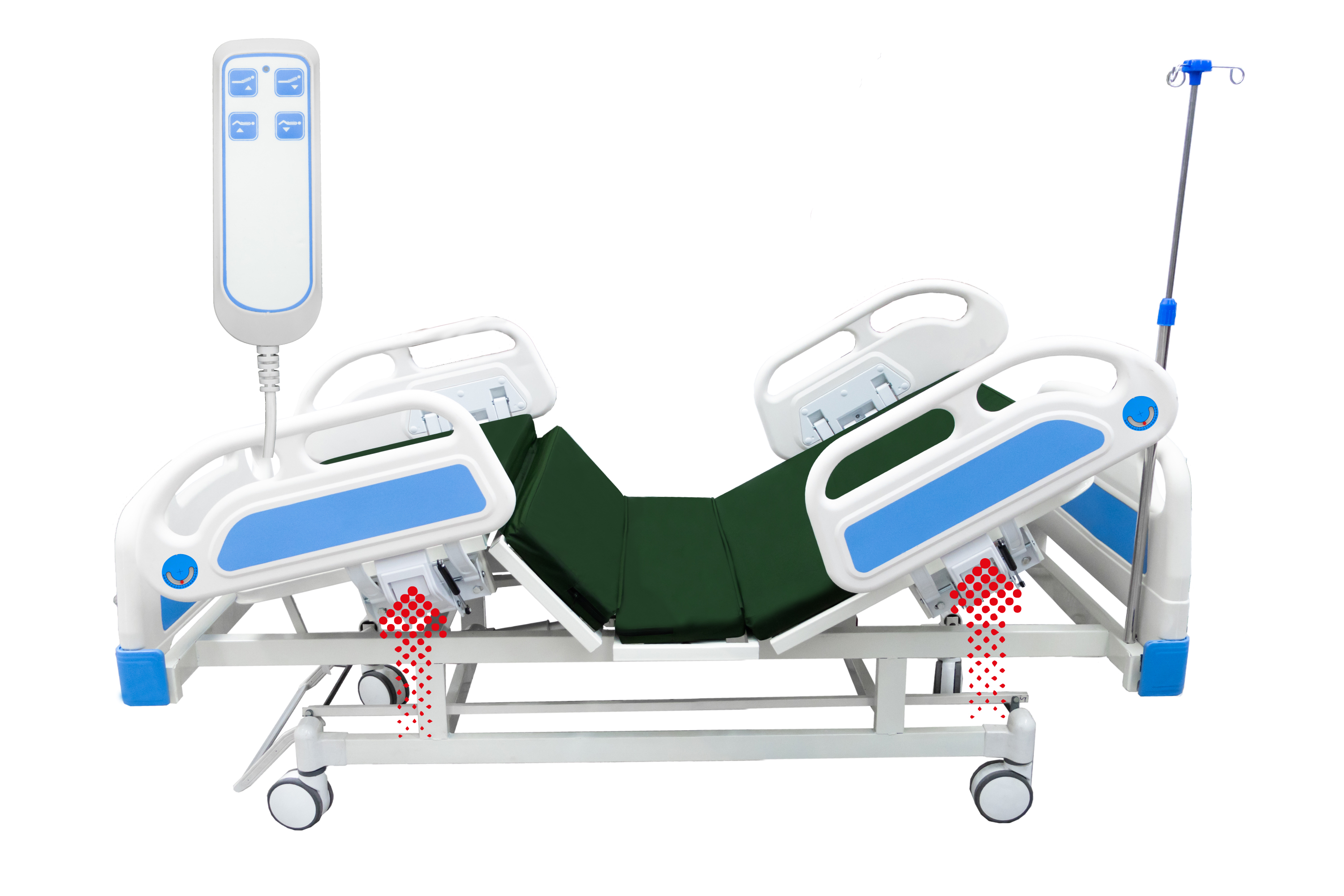 Cama Hospitalaria Electrica Porta Suero Colchon 2 Funciones