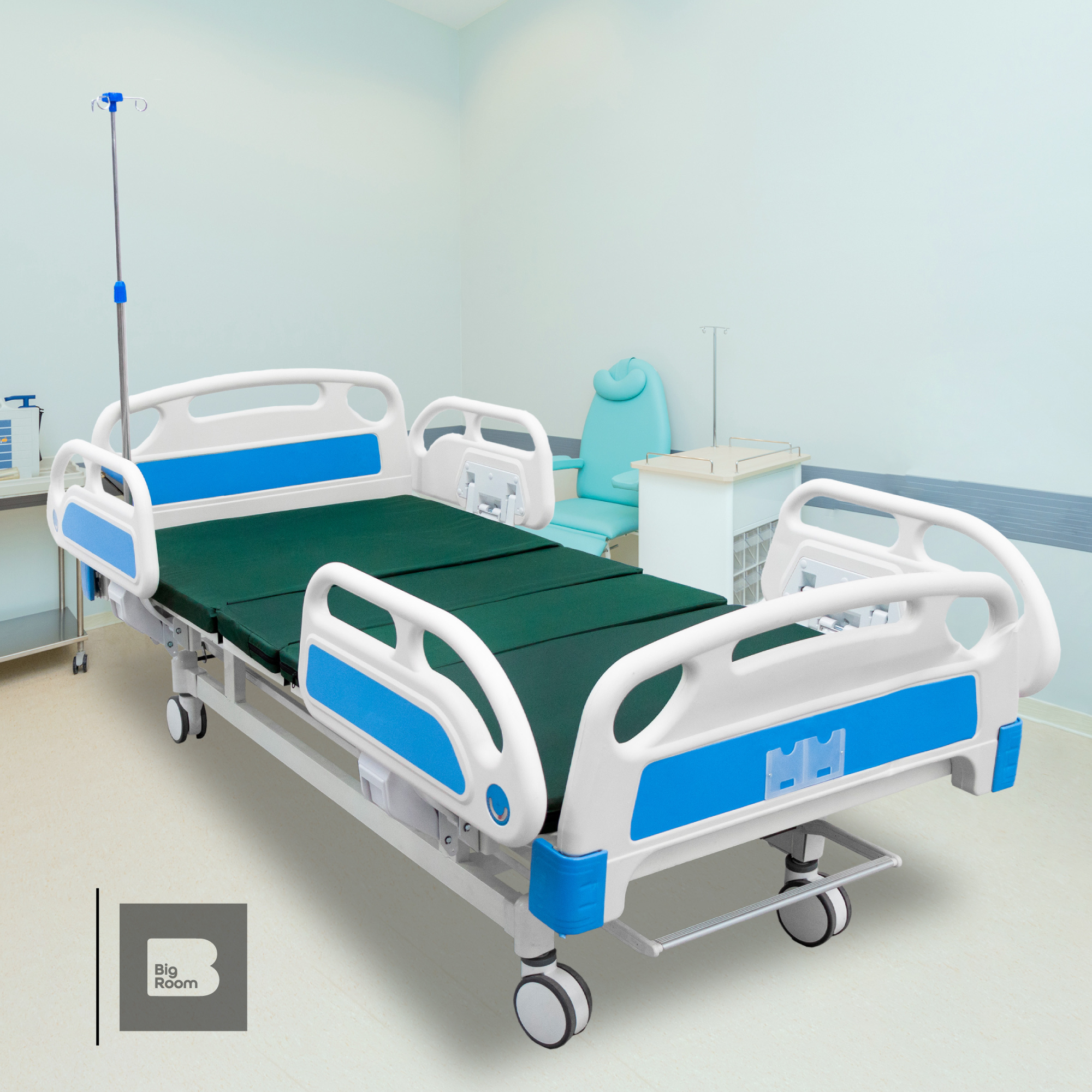 Cama Hospitalaria Electrica Porta Suero Colchon 2 Funciones