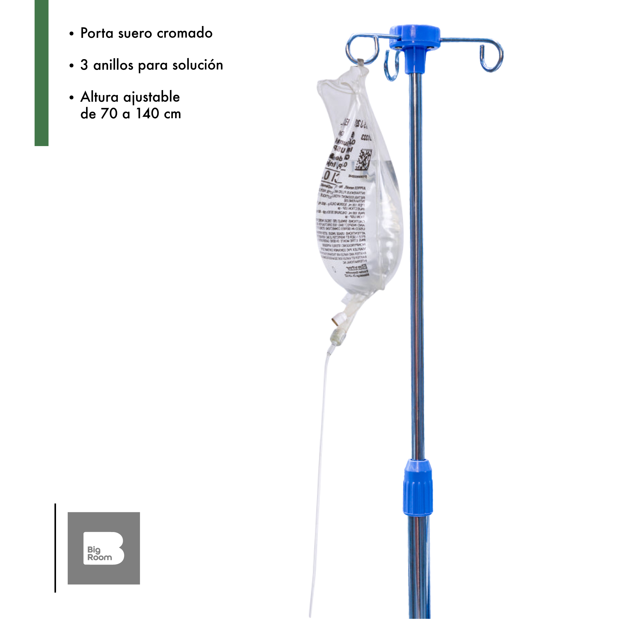 Cama Hospitalaria Electrica Porta Suero Colchon 2 Funciones