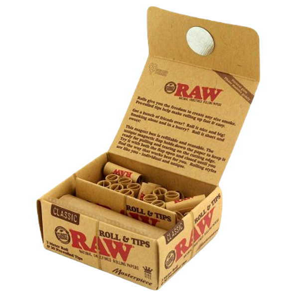 RAW Rolls Masterpiece - Rollo de papel + tips prerolados