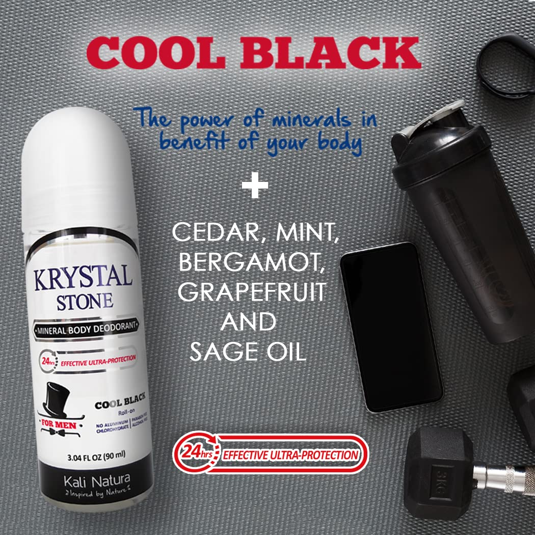 Krystal Stone Desodorante Roll On paquete de 3 Piezas