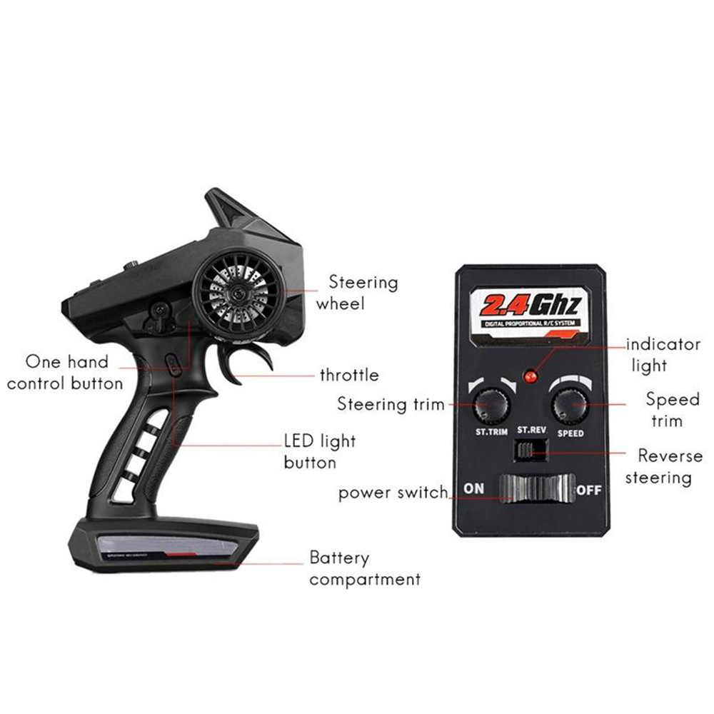 Auto A Control Remoto, Corre hasta 50 Km Con Luces Led