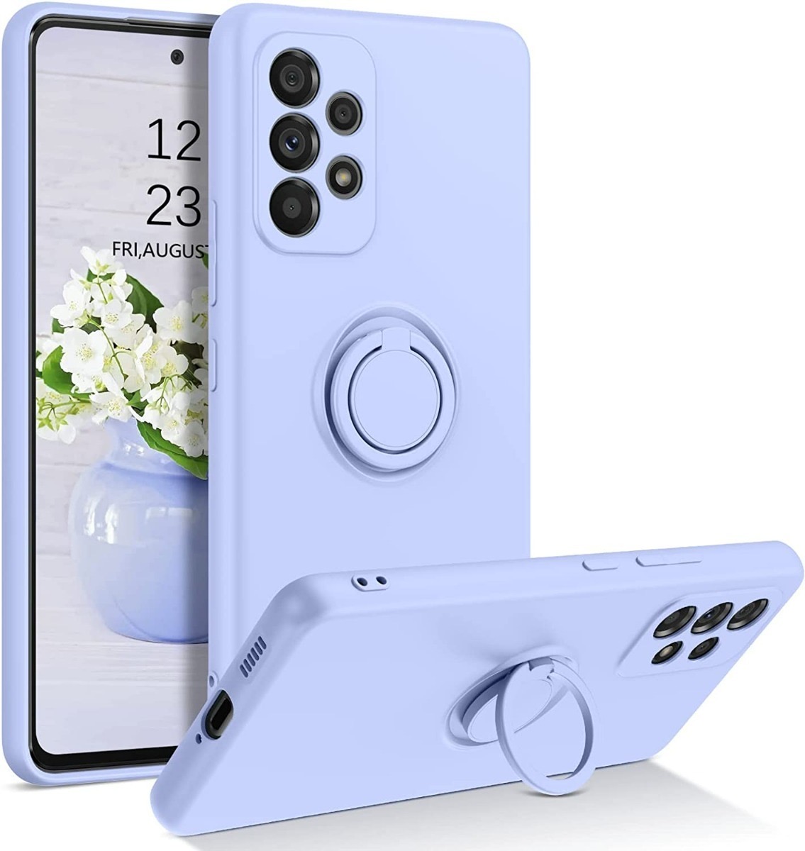 Funda Para Samsung A13 4G Case + Mica De Cristal Templado purple