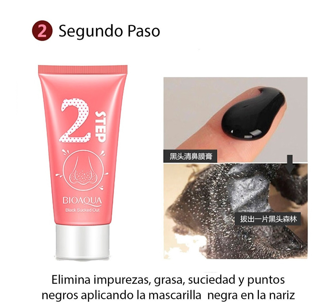 Tratamiento 3 Pasos Puntos Negros Granos, Espinillas Nariz 