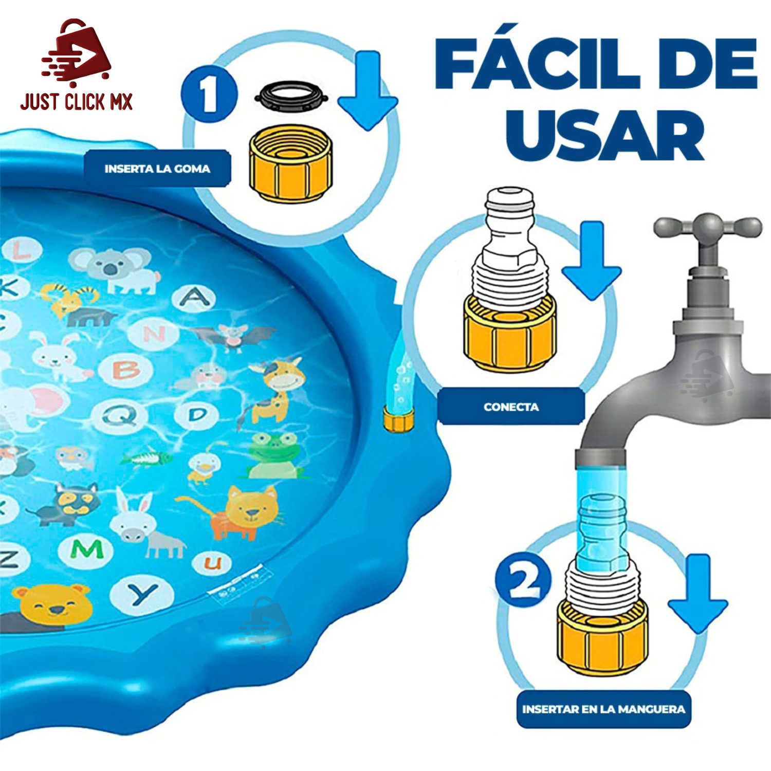 Almohadilla Inflable Con Aspersores De Agua Infantil