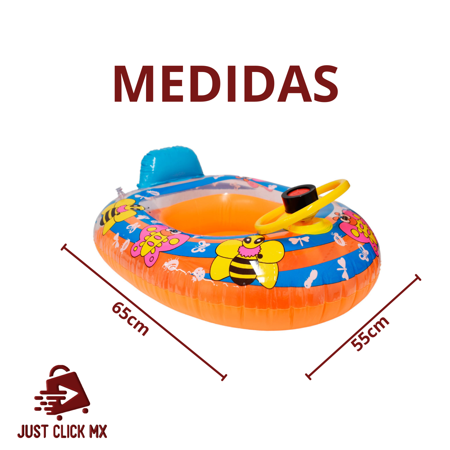 Flotador Inflable Salvavidas Carrito De Abejita Infantil