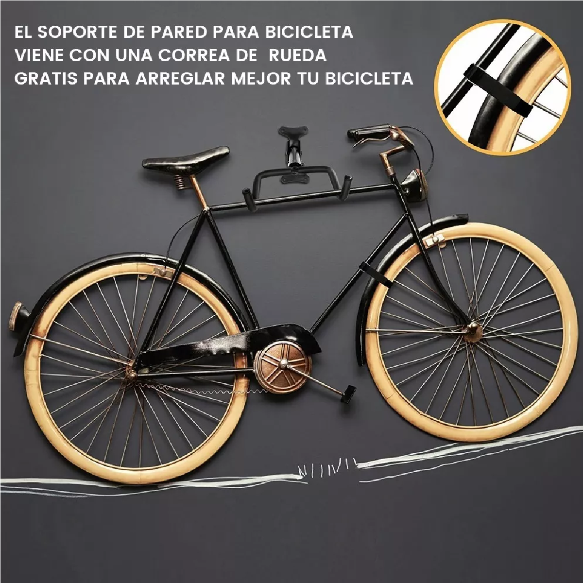 Doble Gancho Bicicleta Soporto Portabicicleta Pared Estacio