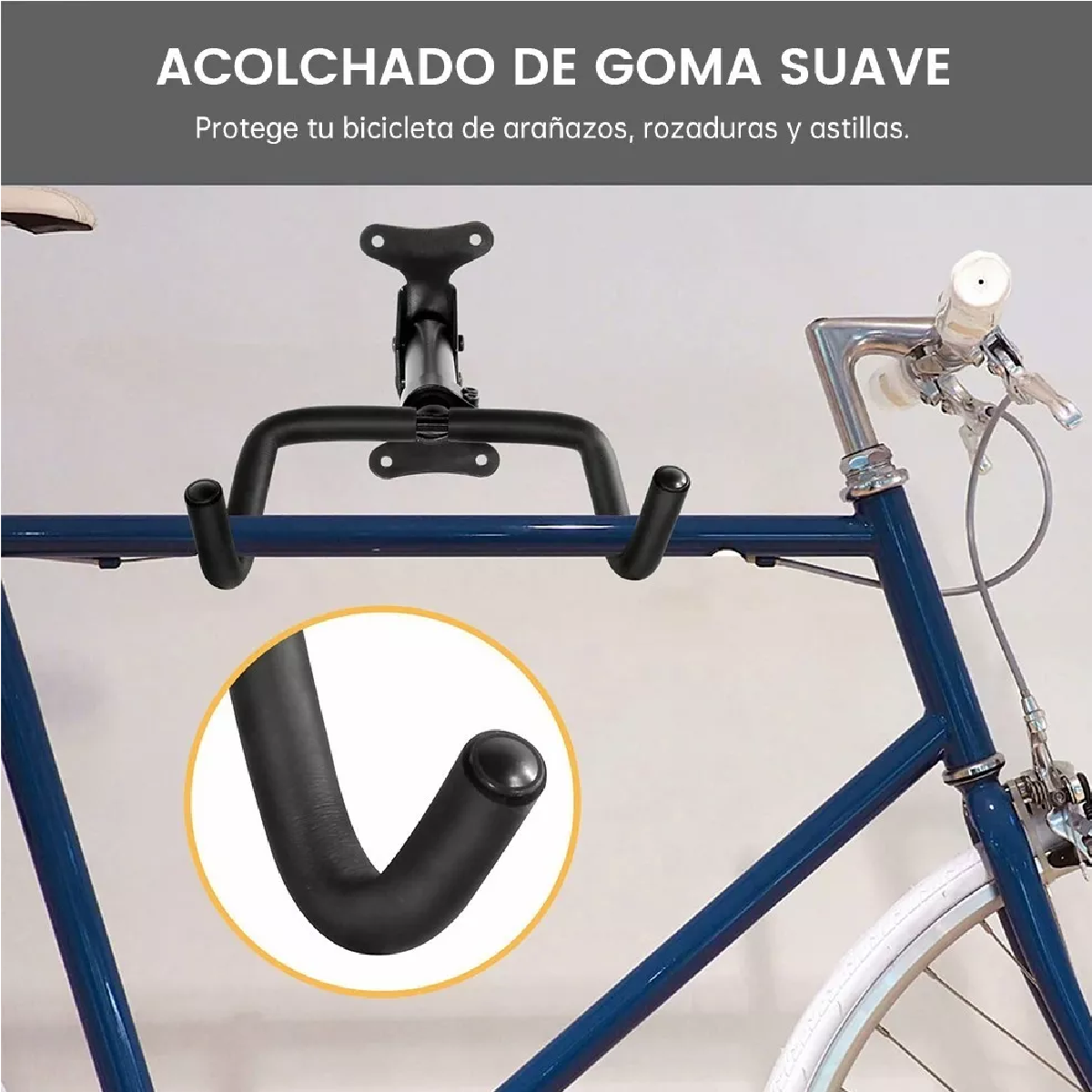 Doble Gancho Bicicleta Soporto Portabicicleta Pared Estacio