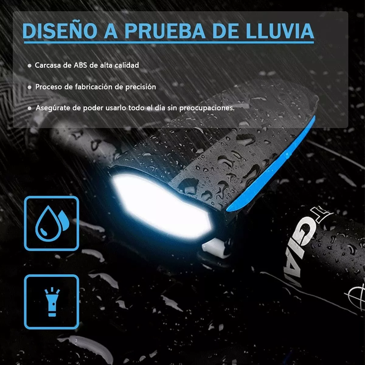 Lámpara Luces Para Bicicleta Recargables Luz Trasera Cuerno