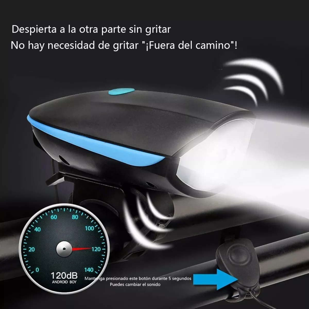Lámpara Luces Para Bicicleta Recargables Luz Trasera Cuerno