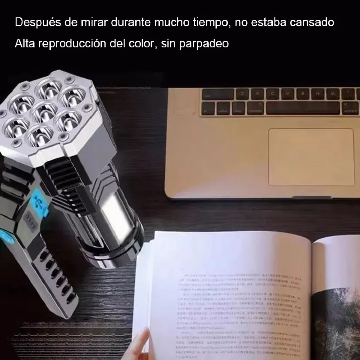 Linterna Táctica Recargable Lámpara De Mano Portátil Led+cob