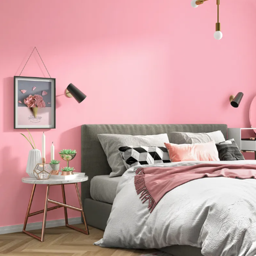 Papel Tapiz Vinílico Autoadhesivo Brillo Rosa