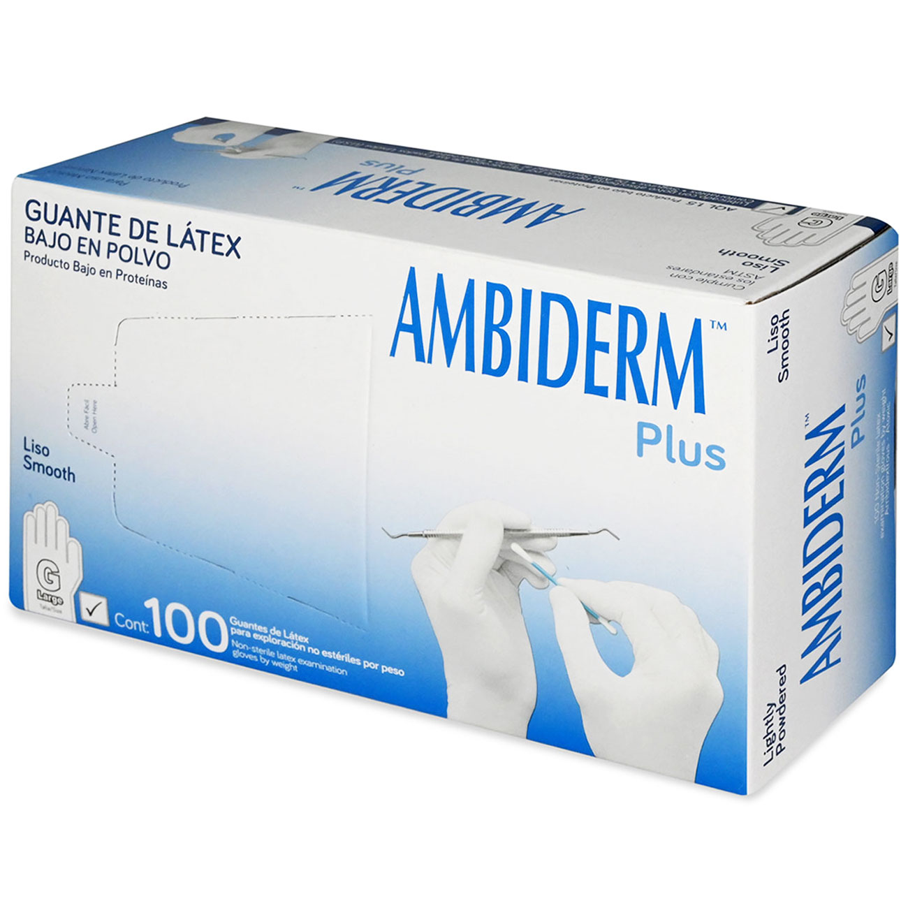 Guante De Exploración No Estéril Grande Plus Blanco - Médica Depot