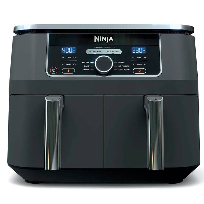 Freidora de aire Ninja Foodie 6 en 1 8QT AD150 2 canastas con tecnología DualZone de freír indepentiendes REACONDICIONADO