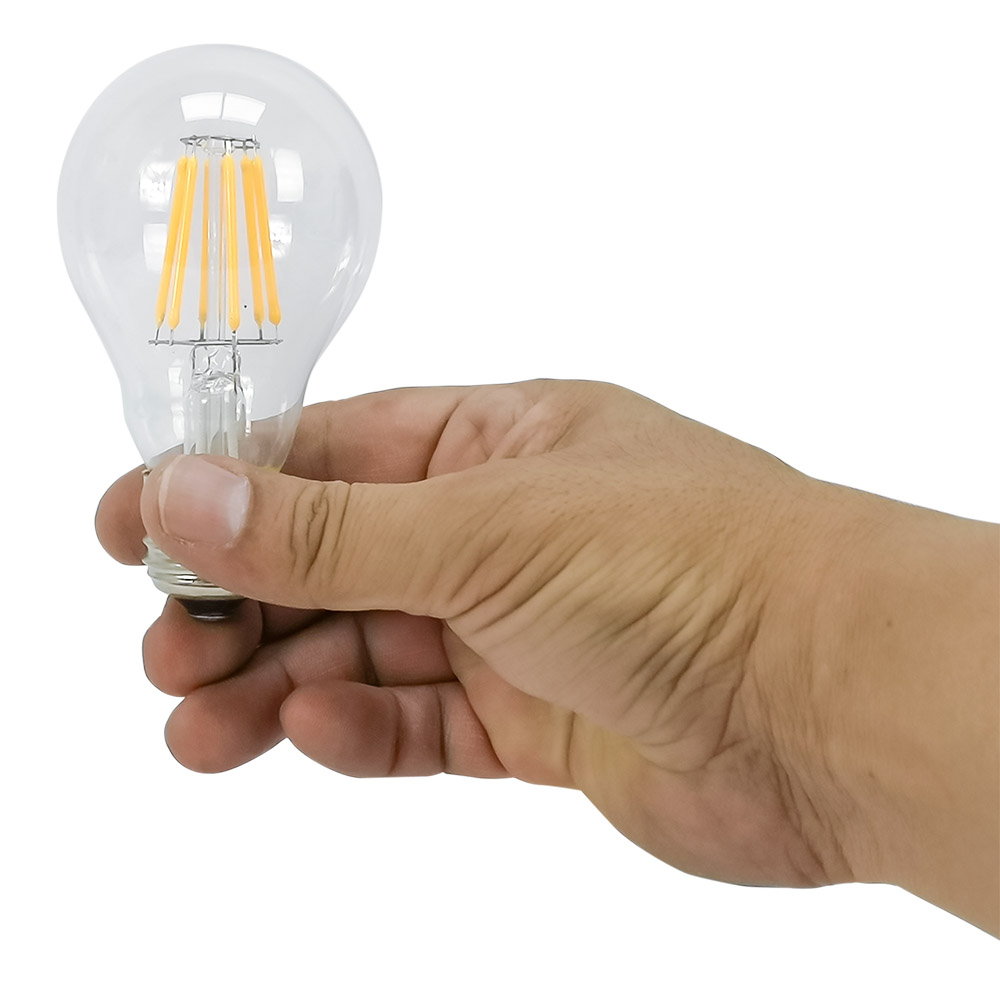 Foco Led Transparente de Luz Calida con 6 Watts 480 Lumenes Dimmable Ahorrador de Energía Caja con 4 Piezas Master ROZ-AS-858-C6-4