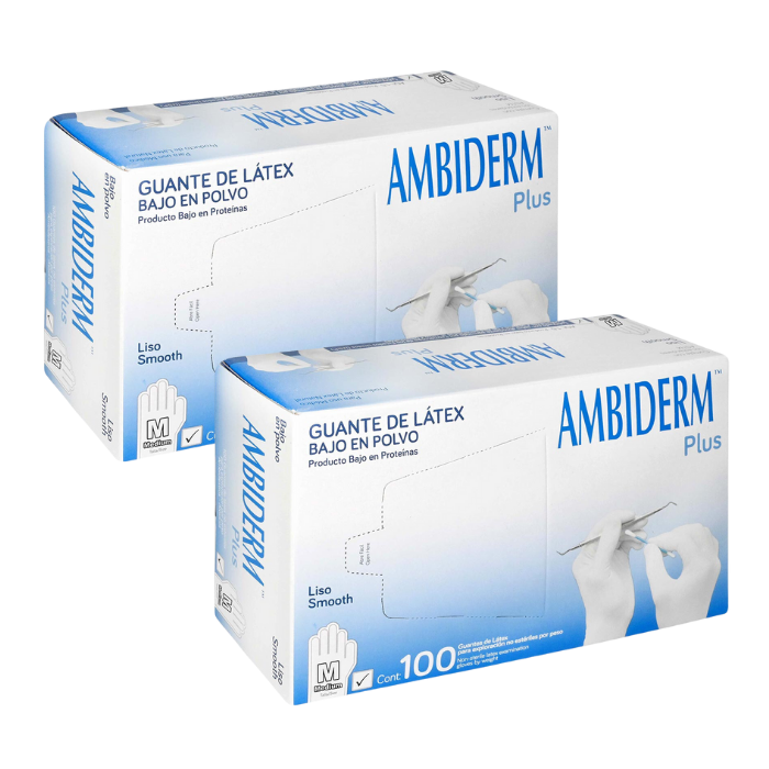 Kit 2 Cajas de Guante de  Exploración No Estéril Plus Blanco Mediano - Médica Depot