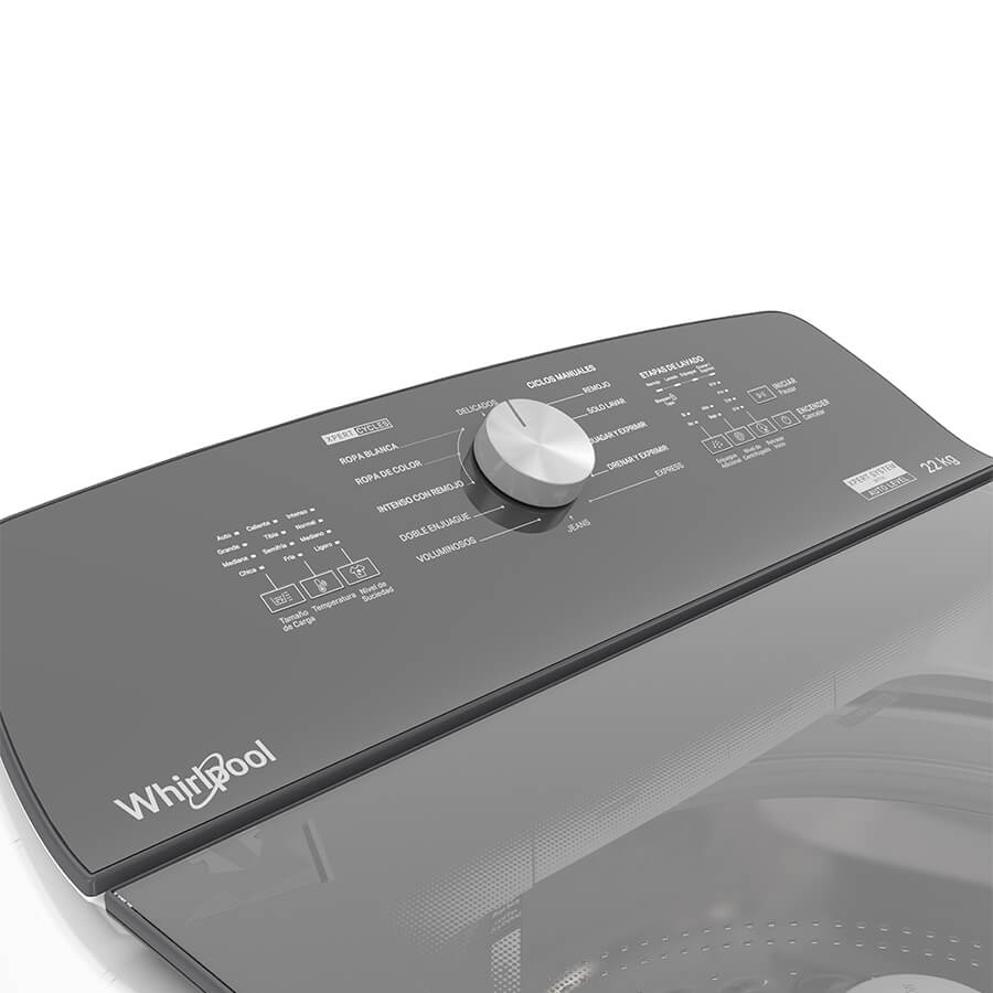 Lavadora Carga Superior 17kg Xpert System Agitador 8MWTW1713WJM Blanco Whirlpool