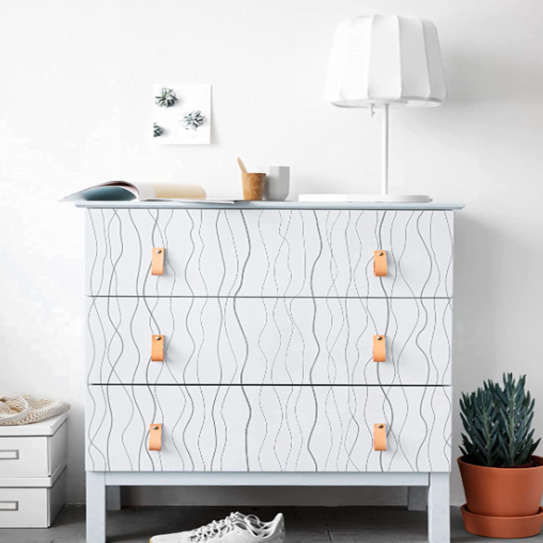 Papel Tapiz Vinílico Autoadhesivo Linea Plata