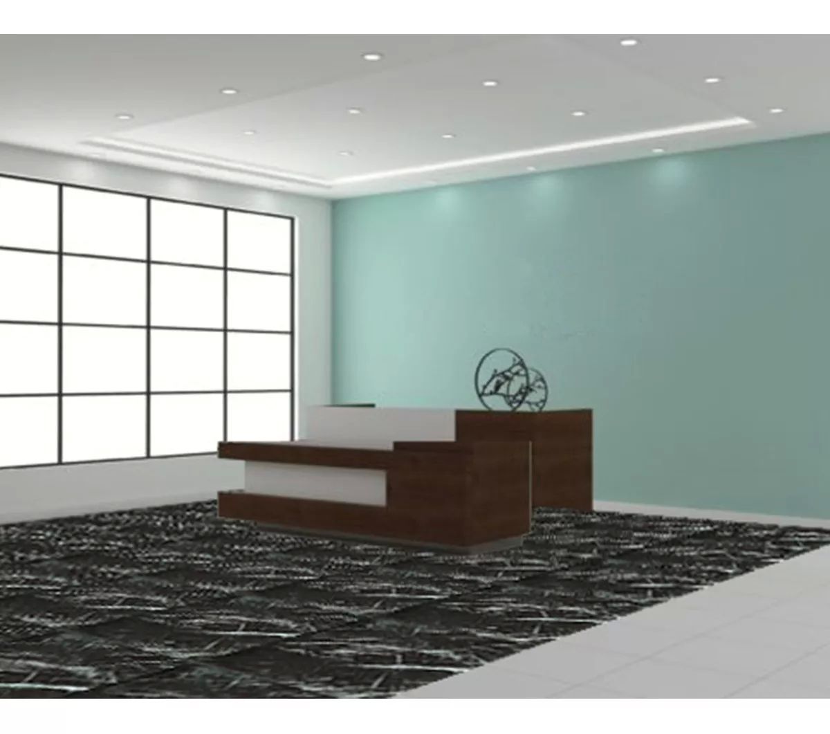 Piso Pvc Auto Adherible #6615 Negro Destellos Blancos 5 M2