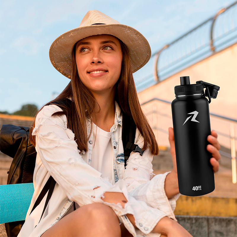 Termo de Acero Inoxidable con Aislamiento Térmico para Agua Fría o Caliente, de 40 Onzas (1.2 L) Redlemon