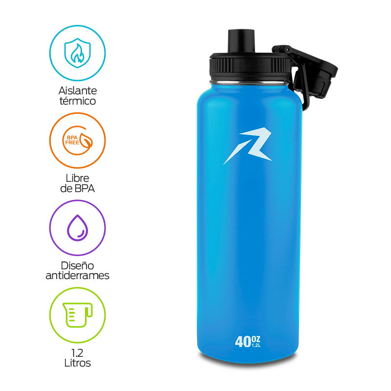 Termo de Acero Inoxidable con Aislamiento Térmico para Agua Fría o Caliente, de 40 Onzas (1.2 L) Redlemon