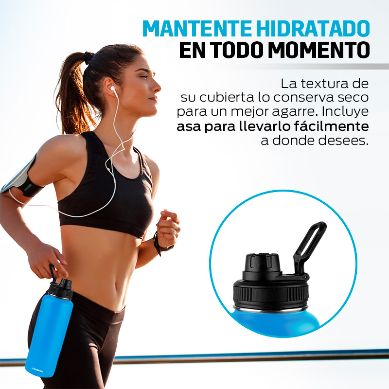 Termo de Acero Inoxidable con Aislamiento Térmico para Agua Fría o Caliente, de 40 Onzas (1.2 L) Redlemon
