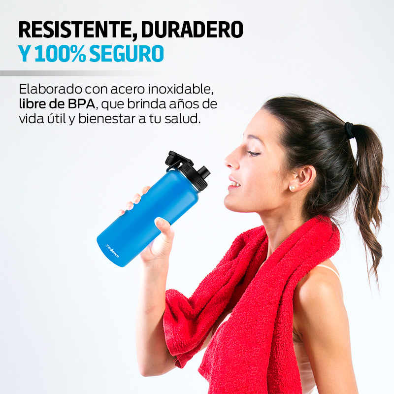 Termo de Acero Inoxidable con Aislamiento Térmico para Agua Fría o Caliente, de 40 Onzas (1.2 L) Redlemon