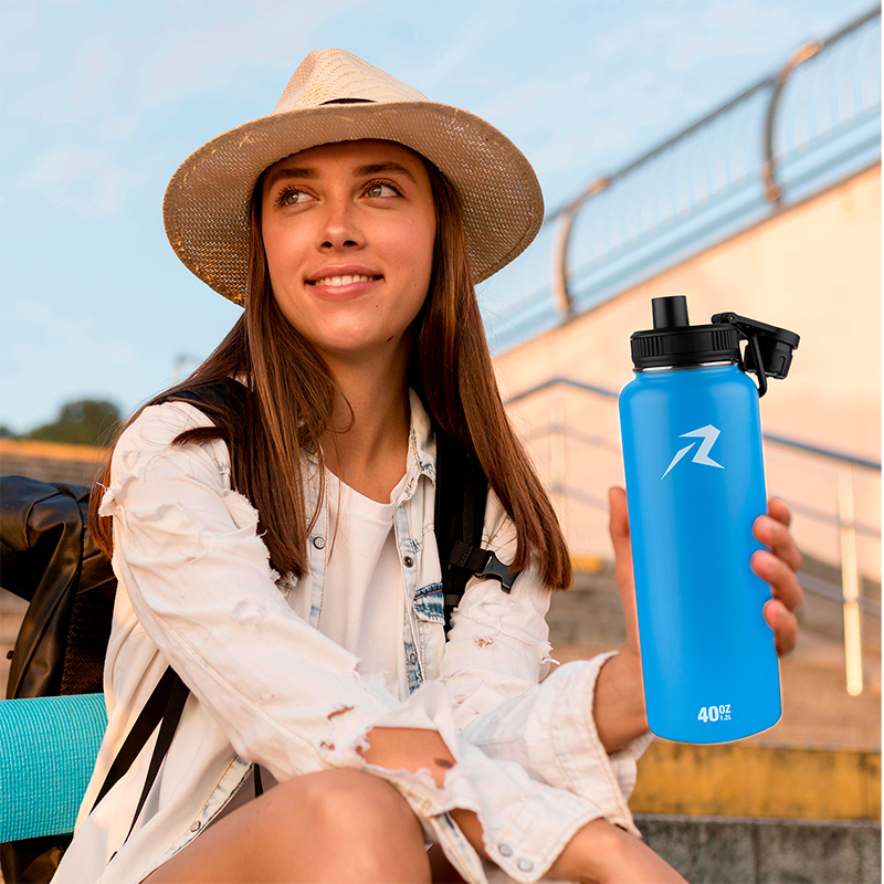 Termo de Acero Inoxidable con Aislamiento Térmico para Agua Fría o Caliente, de 40 Onzas (1.2 L) Redlemon