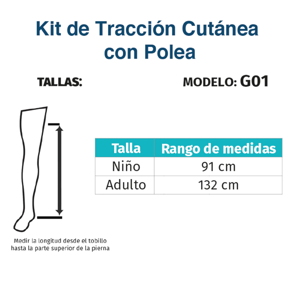 Kit Tracción Cutánea Con Polea Forro Puf Buck G01 Tynor