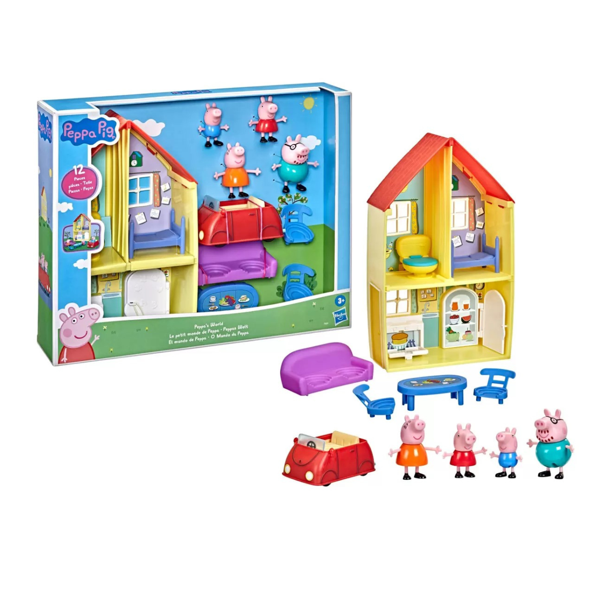 El Mundo De Peppa Pig Casa De Juego 12 Piezas Hasbro 