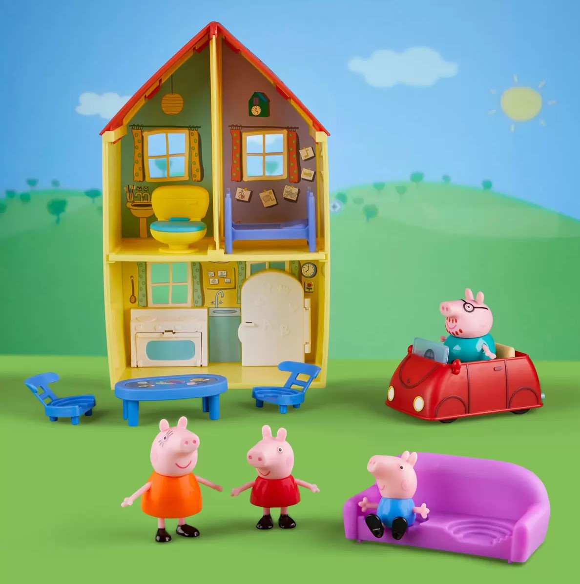 El Mundo De Peppa Pig Casa De Juego 12 Piezas Hasbro 