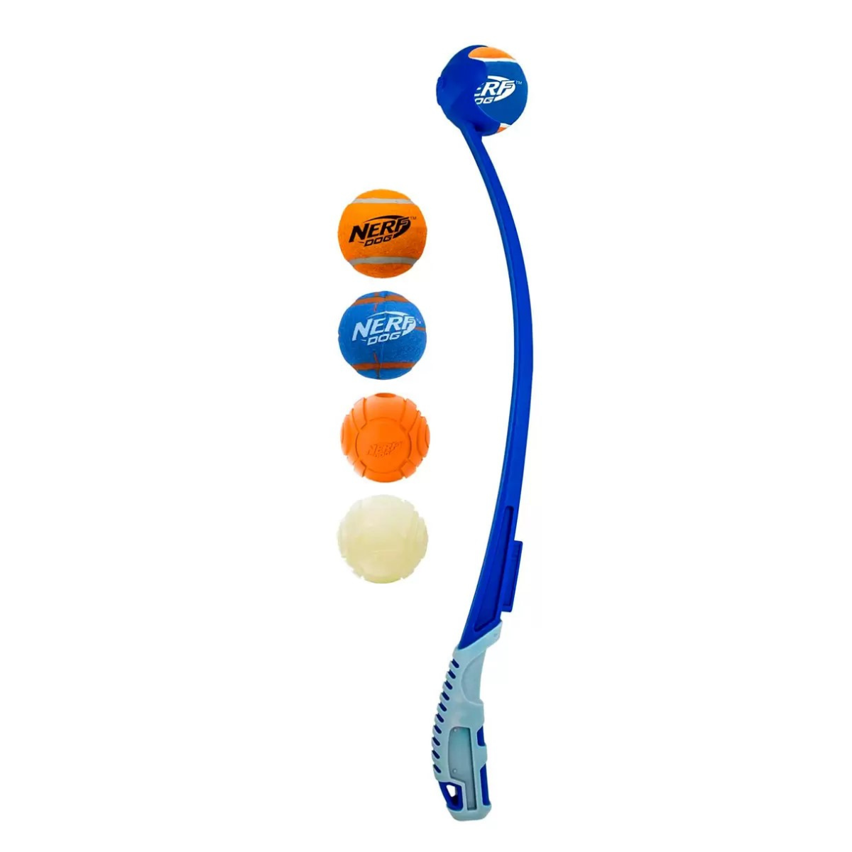 Lanzador De Pelotas Nerf Mascota Perro Set 5 Pelotas Premium