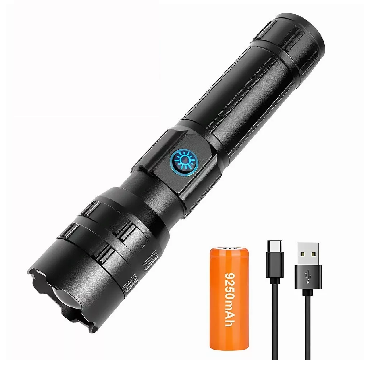 Linterna Táctica Led Xhp50 25000 Lm Usb Recargable