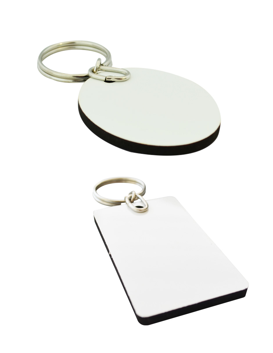 Kit de 50 llaveros sublimables de MDF 3.5mm doble cara 5 modelos diferentes Color Make