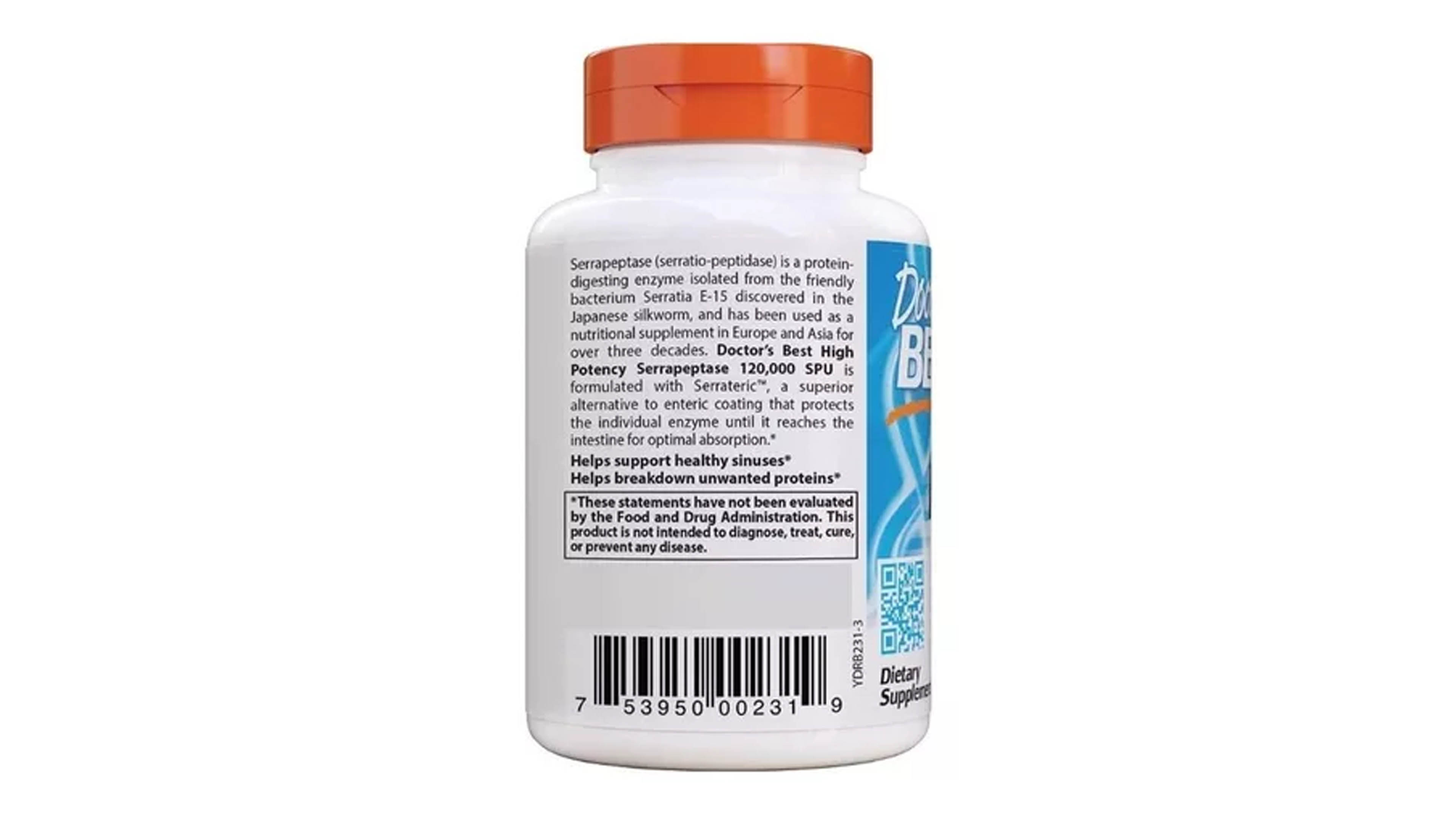 Serrapeptase 120,000 Spu 90cap Doctors Best Antiinflamatorio
