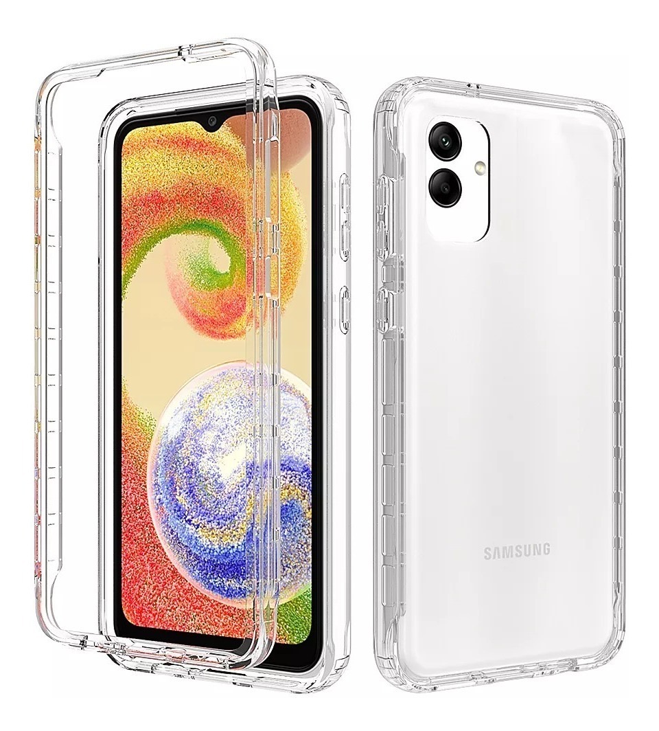 Funda 360 Uso Rudo Bicolor Transparente FUNBU Samsung/Huawei (Samsung A04) 
