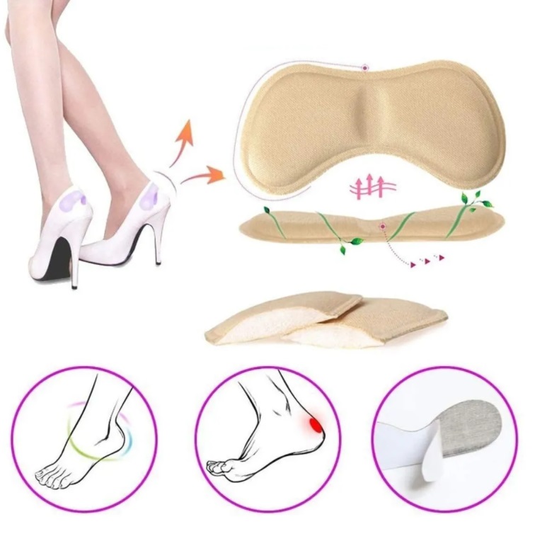 Almohadillas De Talón Adhesivas para Zapatos Taloneras beige