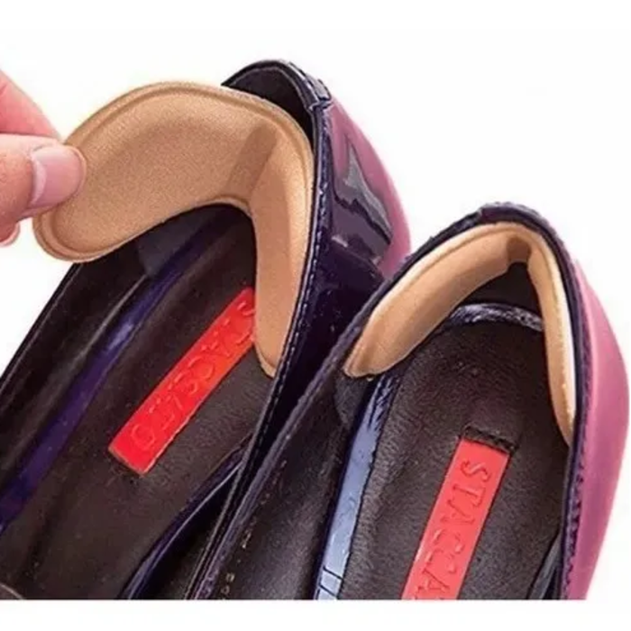 Almohadillas De Talón Adhesivas para Zapatos Taloneras negro